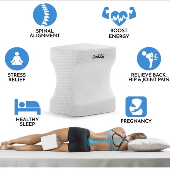ComfiLife Orthopedic Knee and Leg Pillow for Side Sleepers Sleeping - Picture 5 of 8